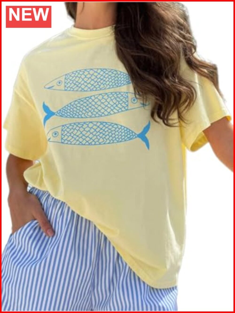 Y2K Oversized T-Shirt Lobster Graphic Vintage Tee for Women Baggy 90s Top